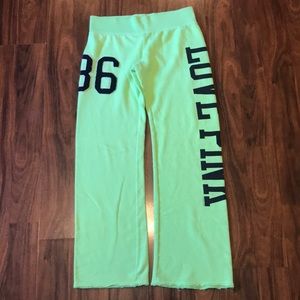 Lime green pink Victoria Secret pants